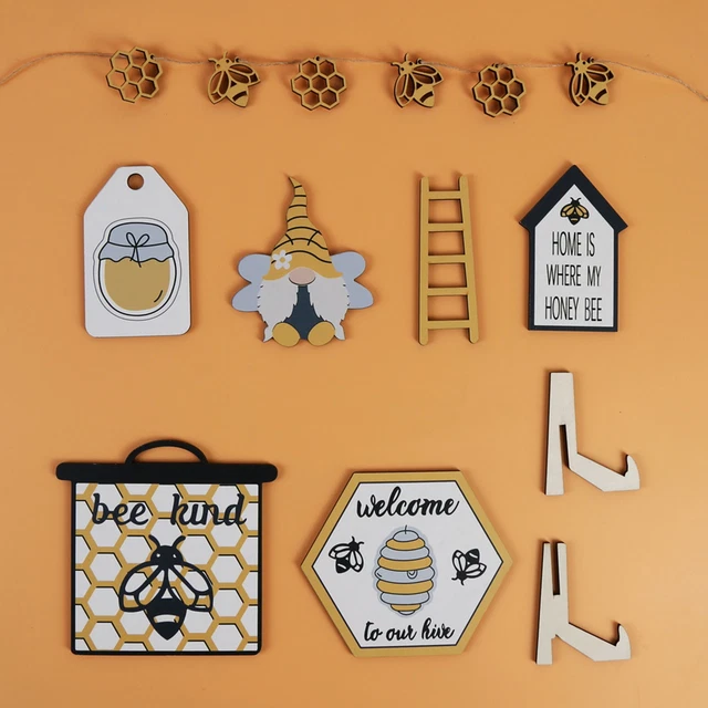 Bandeja doméstica de 9 piezas, decoración de escritorio sin rejas, bandeja de día para abejas,