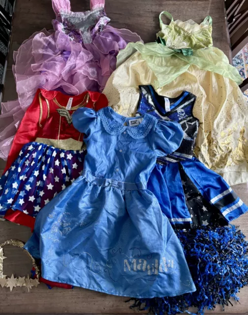 Bundle Girls Fancy Dress Age 5-6 Years Disney Princess Tiana/ Matida/ Nutcracker
