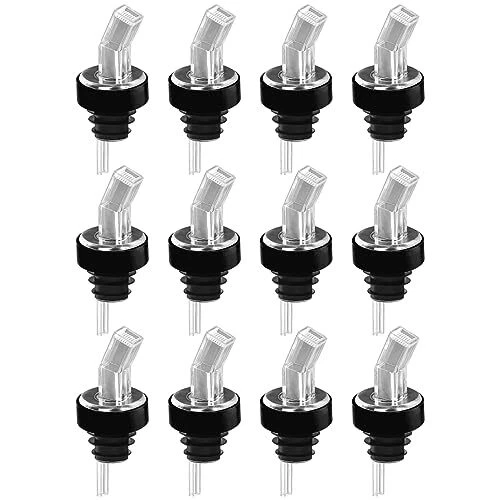 Screen Liquor Bottle Pourers Clear 12 Pourer