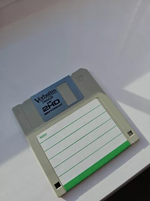 SINGLE FLOPPY DISK - 3.5 Inch 1.44 MB Floppy Disc Verbatim Data 2HD IBM Format