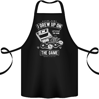 I Grew up on the Gamer Funny Gaming Cotton Apron 100% Organic