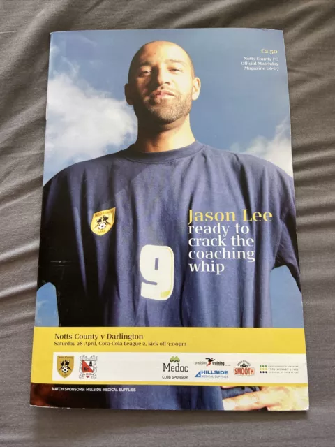 Notts County V Darlington Programme 28.4.07