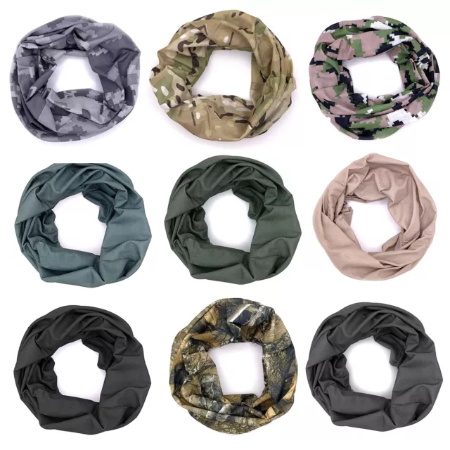 Lightweight Tactical Snood Scarf Neck Gaiter Airsoft Military Headover Bandana