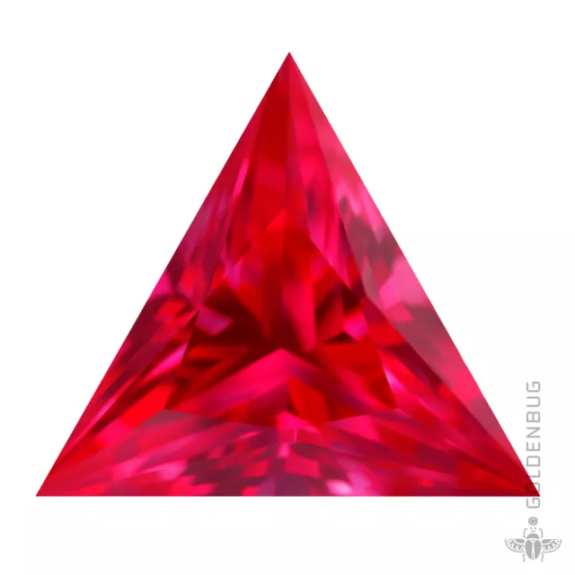 Ruby Triangle Loose Gemstone Genuine Corundum Acute Triangle Cut Top Grown Stone