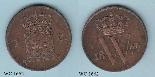 Netherlands 1 Cent 1877 (Willem III) Coin