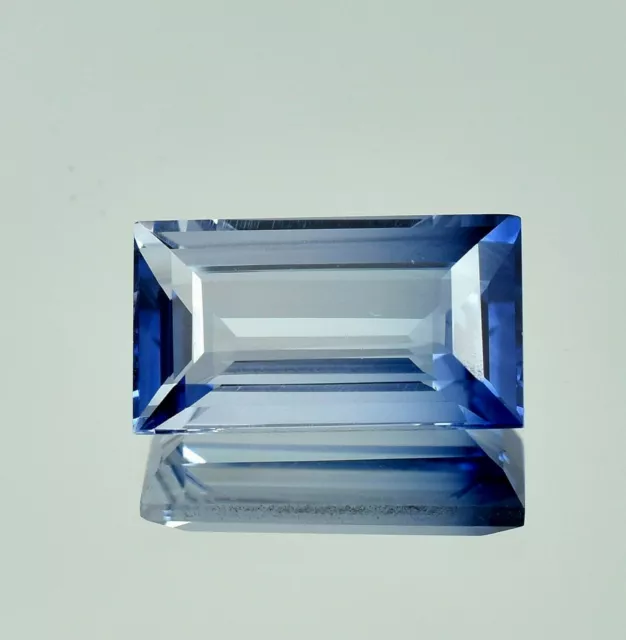 AAA Natural Bi-Color Kashmir Blue Sapphire Baguette Loose Gemstone 7.25 Ct