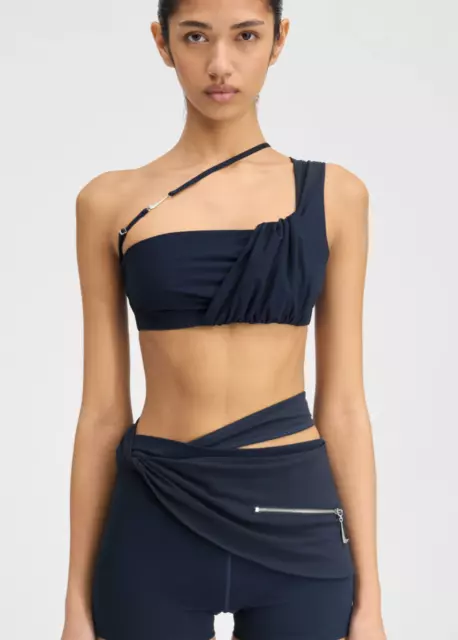 Jacquemus Nike La Brassiere Drapee Sports Bra Navy Size L