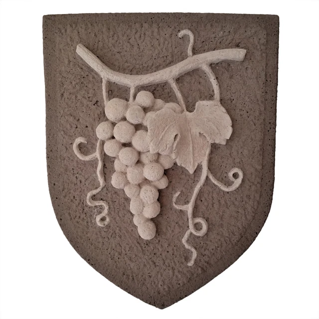 Croix Occitane Blason mural, 2 couleurs, pierre reconstituée artisanale