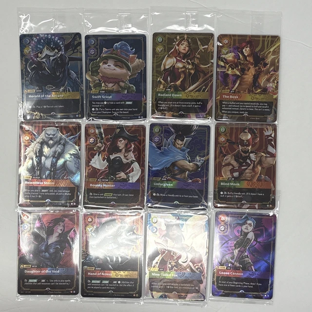 Promo Highlander Riftbound RIFTBOUND ORIGINS: RELEASE Promo Bundle - Complete Set Of 12 Sealed ...