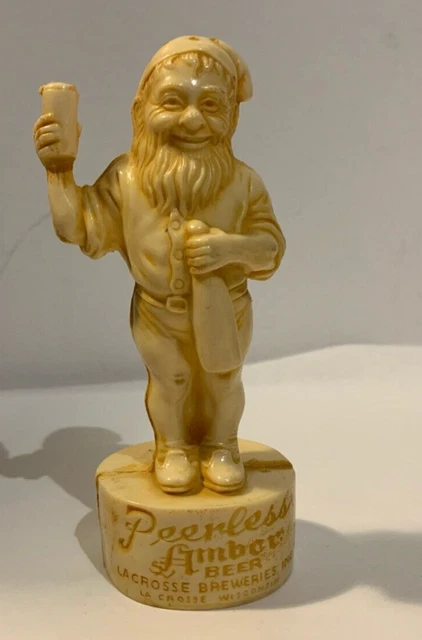 VINTAGE PEERLESS AMBER Beer Salt Shaker La Crosse Breweries Inc Wis