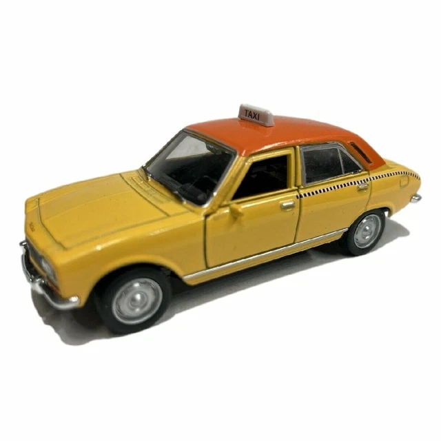 Voiture Miniature Peugeot 504 SL Taxi – Échelle 1/43 – Jaune – Modèle Réduit Neuf