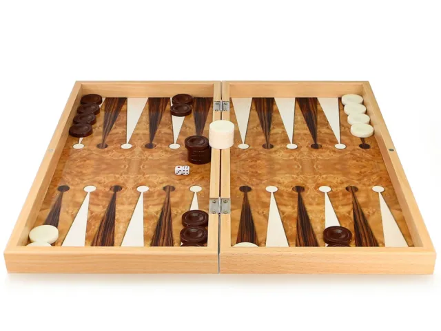 Wunderschöne HOLZ Backgammon Tavla  XXL ROSE B- Ware 3