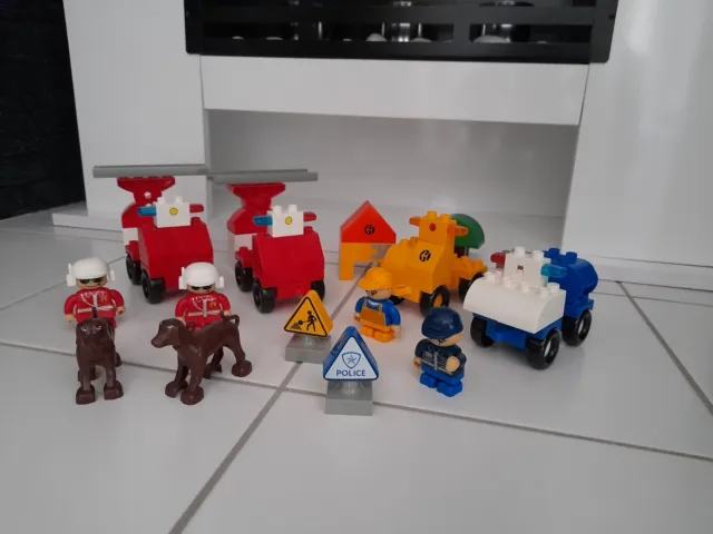 Lego Duplo-BanBao Feuerwehr/Polizei/Bauarbeiter