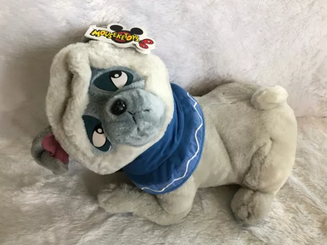 15" Disneyland Pocahontas PERCY Dog Plush Stuffed MOUSEKETOYS Collar Bell Grey