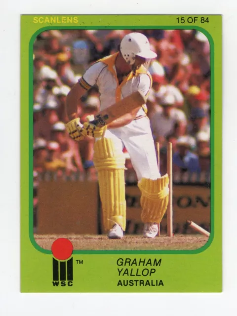 Scanlens World Series Cricket 1980/81. #15 Graham Yallop