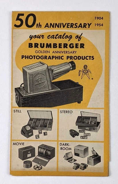 1954 Brumberger Photographic Products 50th Anniversary Vintage Ad Pamphlet NY