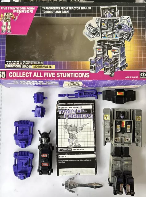 Transformers G1 Motormaster Decepticon complete with outer box Hasbro Takara