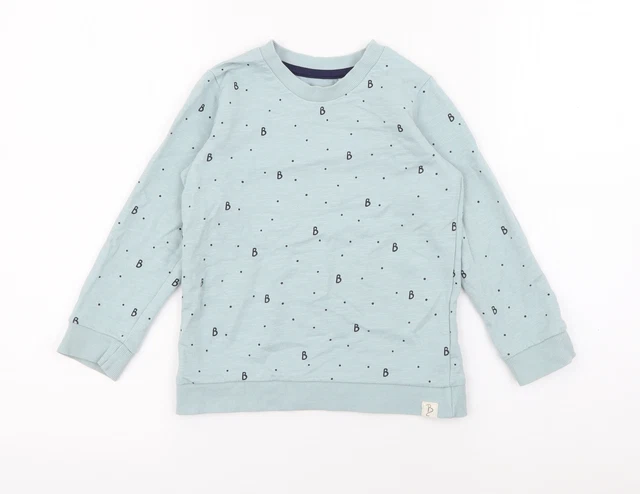 Felpa pullover blu a pois cotone Billie ragazzo taglia 3-4 anni