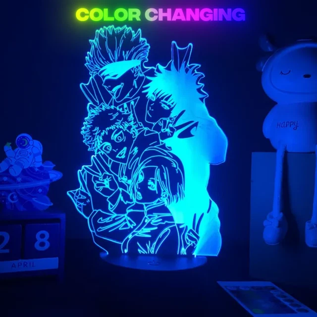 ANIME JUJUTSU KAISEN Cool Lights 3D LED Lamps RGB Night Lights Bedroom