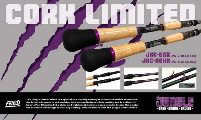 Canne à Pêche Feed Jungle LTD JXS-68 XX - Action Rapide, 6'8", 90g Max - Pour Pêche En Mer