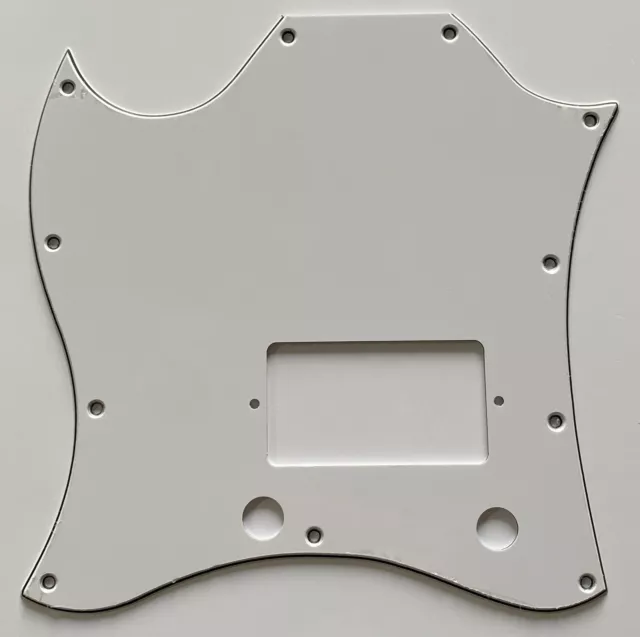 Lefthand Guitar Pickguard For Gibson SG Standard Single Humbucker,3 Ply White