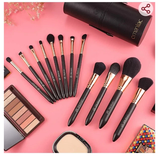 12Pcs Set di Pennelli da Trucco Professionali con Porta Pennelli Trucco, Adatta 6
