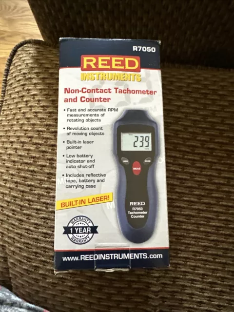 REED Instruments R7050 Compact Photo Tachometer and Counter