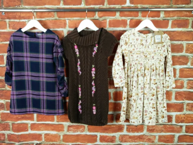 Girls Bundle Age 3-4 Years Next Mantaray Etc Long Sleeve Knit Jumper Dress 104Cm