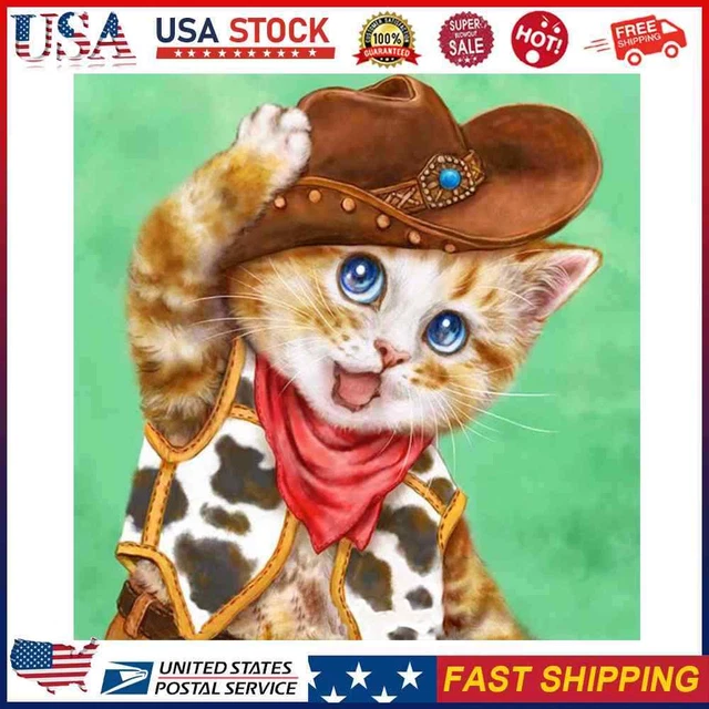 cute funny cat Diamond Painting 5D DIY Full Round Drill Rhinestone Picture