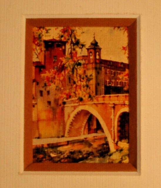 CONSTANTIN FONT AQUARELLE miniature originale, signée, dans sa ...