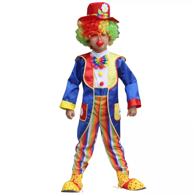 Clown Kostüm Overall Kinder Clown Kostum Fliege Clown Karneval Cosplay Striped
