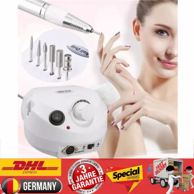 Profi Nagelfräser Elektrische Nagelfeile Nagelfraser Nail Maniküre Set 25000 RPM