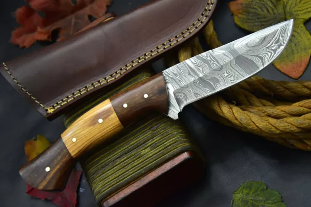 Custom 9.0"OAL Hand Forged Damascus Steel Hunting Knife Handmade (J4-A) 3