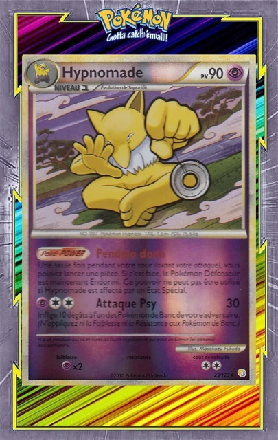 Hypnomade Reverse-HS01:HeartGold SoulSilver-23/123-Carte Pokemon Française