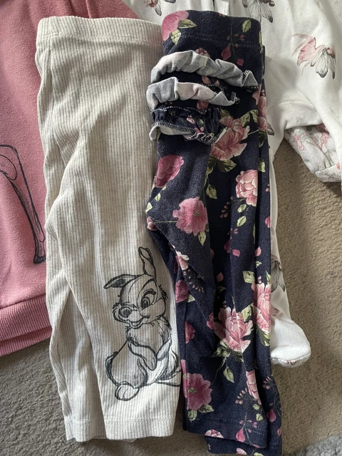 Baby Girls Bundle ⭐️7 Items! ⭐️ Leggings Tops sleepsuits jumpers 6-9 Months 2