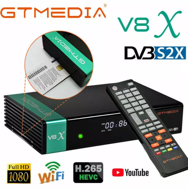 FTA Satellite Receiver DVB-S/S2/S2X Wifi H.265 Full HD 1080P PVR Mars Sat TV Box