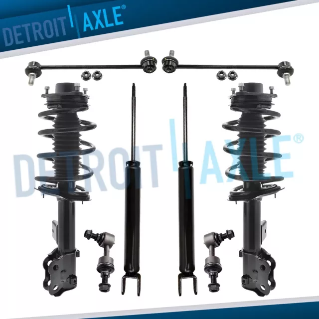 Front Struts w/Coil Spring Rear Shocks Sway Bars for Hyundai Sonata Kia Optima