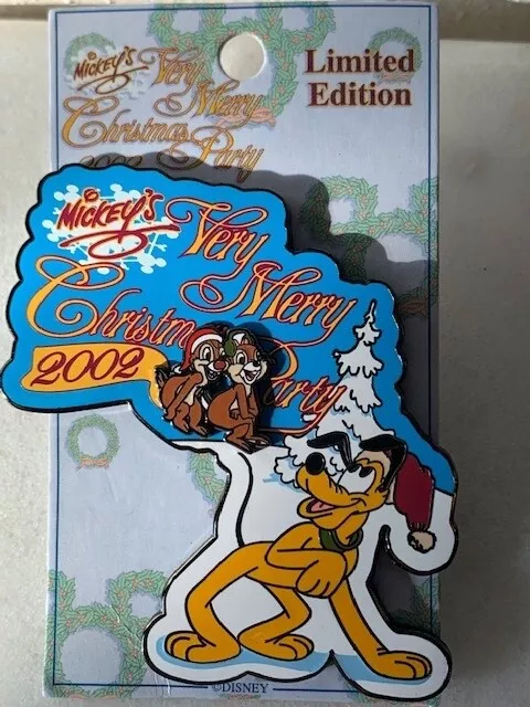 WDW - Pluto, Chip & Dale - 2002 Very Merry Christmas Party #10 3D Pin - LE NOC