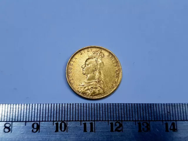 1889 Victoria Jubilee Head/St George British Gold Sovereign - F