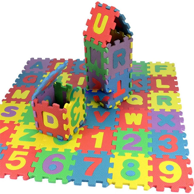 36 pcs Baby Kids Alphanumeric Educational Puzzle Infant Child Toy Gift&-jx