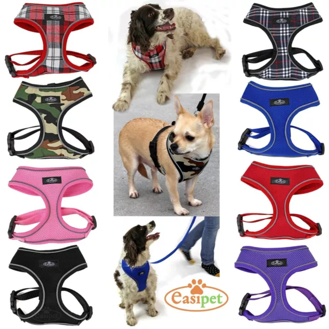 Dog Harness Puppy Pet Soft Adjustable Comfortable Reflective Breathable Vest