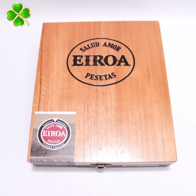 Eiroa CBT Maduro 38 x 7 Empty Wood Cigar Box 8" x 6.75" x 1.75"