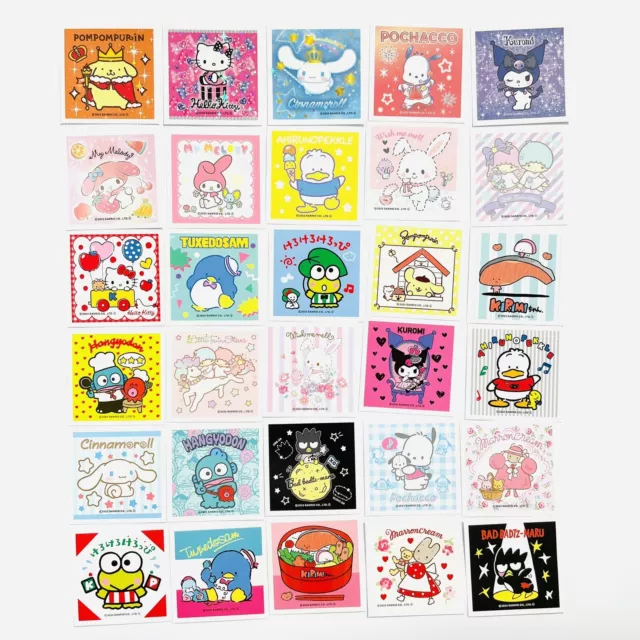 SANRIO CHARACTERS SEAL Collection Complete 30 types Kitty Pompom Cinamo ...