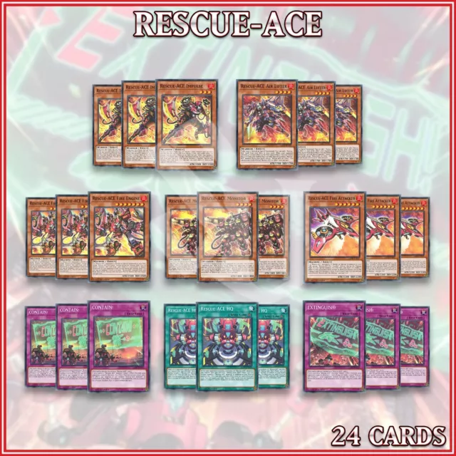 RESCUE-ACE DECK 24 | Impulse Monitor Fire Engine Attacker Air HQ AMDE YuGiOh🔥