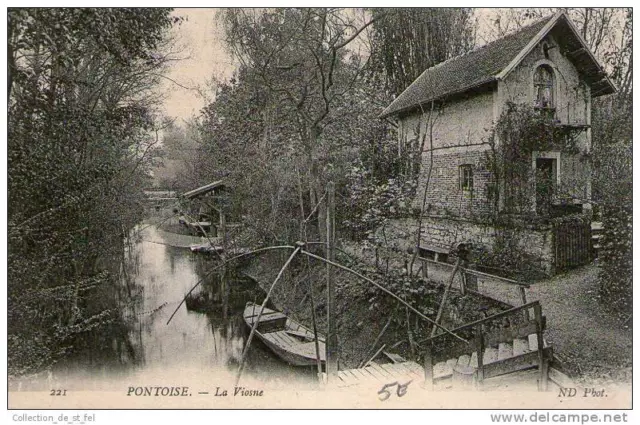 Cpa 95 - Pontoise - La Peche Au Cre Sur La Viosne