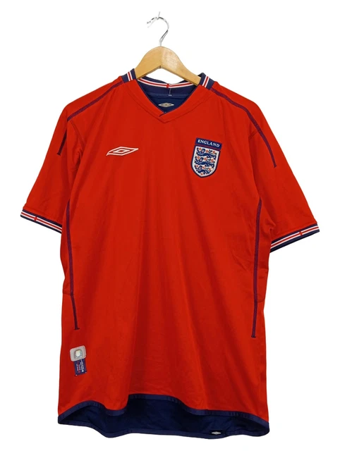Maillot Vintage Angleterre Umbro - Bleu, Manches Courtes - Taille XL - Homme - Comme Neuf
