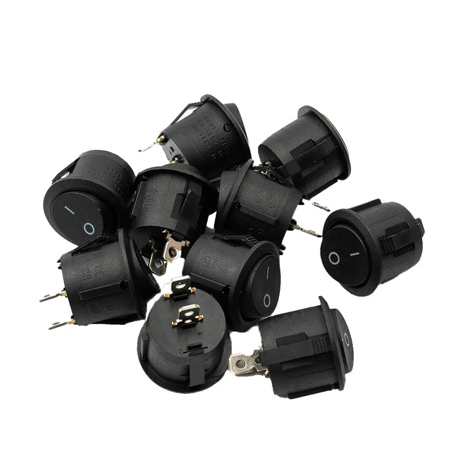 Set di ricambio parti interruttore a dondolo rotondo ON OFF 20 mm furgone 12 V accessori
