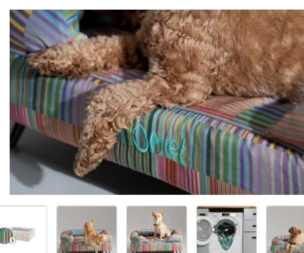 Omlet Bolster Dog Bed Cover - Pawsteps Electric Small 2