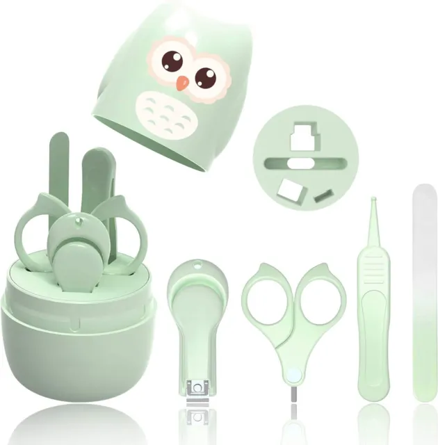 Set Manicure Neonati| Kit 4-in-1 per Baby, con Forbicine, Tagliaunghie, B