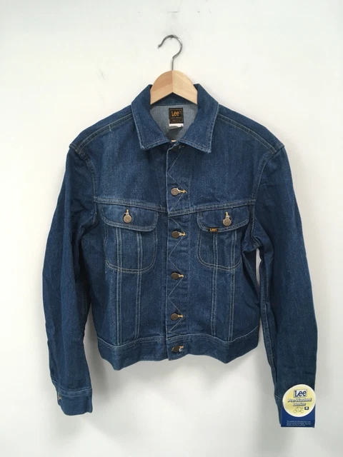 Ensemble Gilet Jean Denim Vintage LEE Années 1970 - Taille 42R - Occasion Très Bon état